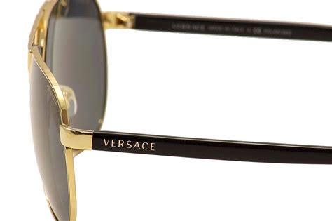 versace 2142|Versace Aviator Black Gold Sunglasses MOD 2142 1002/81 60 .